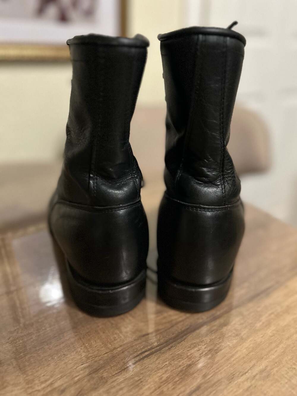 Vintage Justin Lace-Up Leather Work Combat Boots, Style 0506, Made in USA - Picture 3 of 6